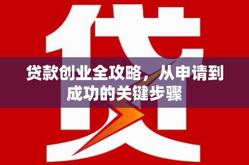 南区贷款创业全攻略，从申请到成功的关键步骤