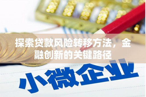 南区探索贷款风险转移方法，金融创新的关键路径